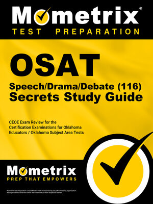 cover image of OSAT Speech/Drama/Debate (116) Secrets Study Guide